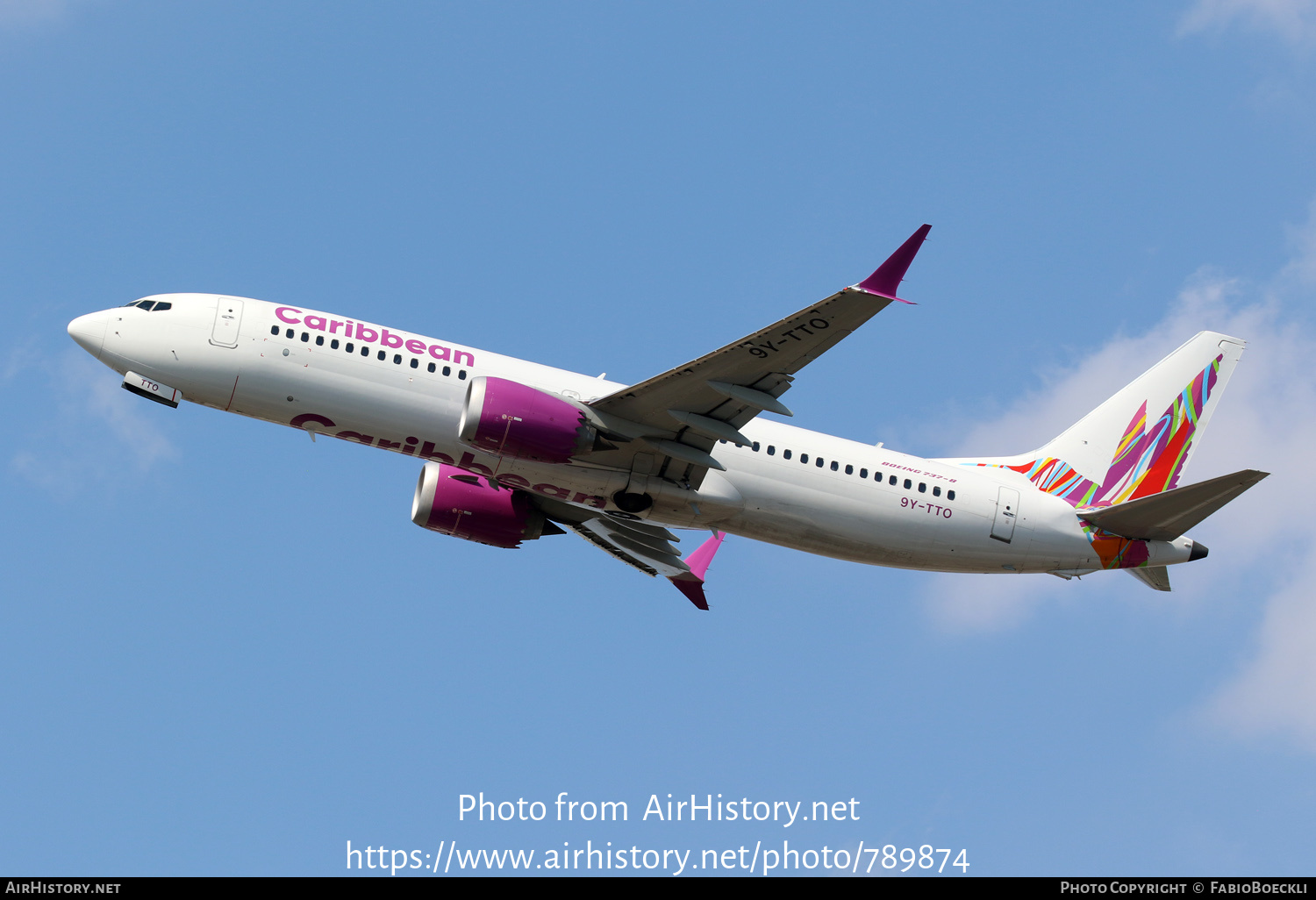 Aircraft Photo of 9Y-TTO | Boeing 737-8 Max 8 | Caribbean Airlines | AirHistory.net #789874