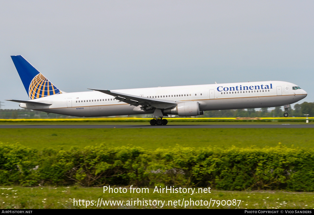 Aircraft Photo of N76055 | Boeing 767-424/ER | Continental Airlines | AirHistory.net #790087