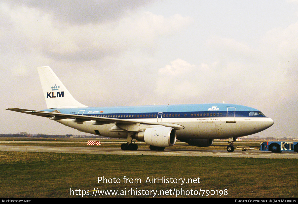 Aircraft Photo of PH-AGE | Airbus A310-203 | KLM - Royal Dutch Airlines | AirHistory.net #790198