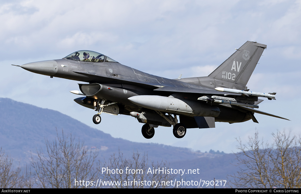 Aircraft Photo of 89-2102 / AF89-102 | General Dynamics F-16CM Fighting Falcon | USA - Air Force | AirHistory.net #790217