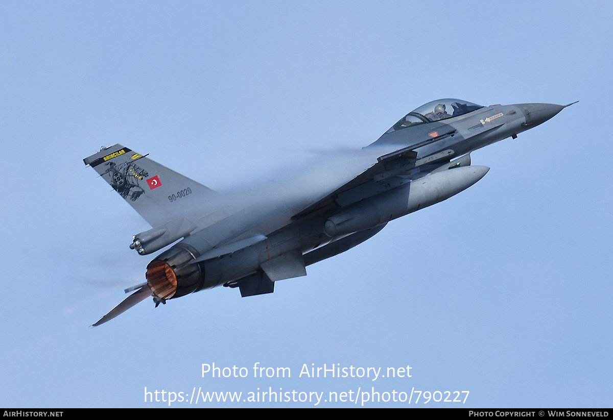 Aircraft Photo of 90-0020 | General Dynamics F-16CG Fighting Falcon | Turkey - Air Force | AirHistory.net #790227