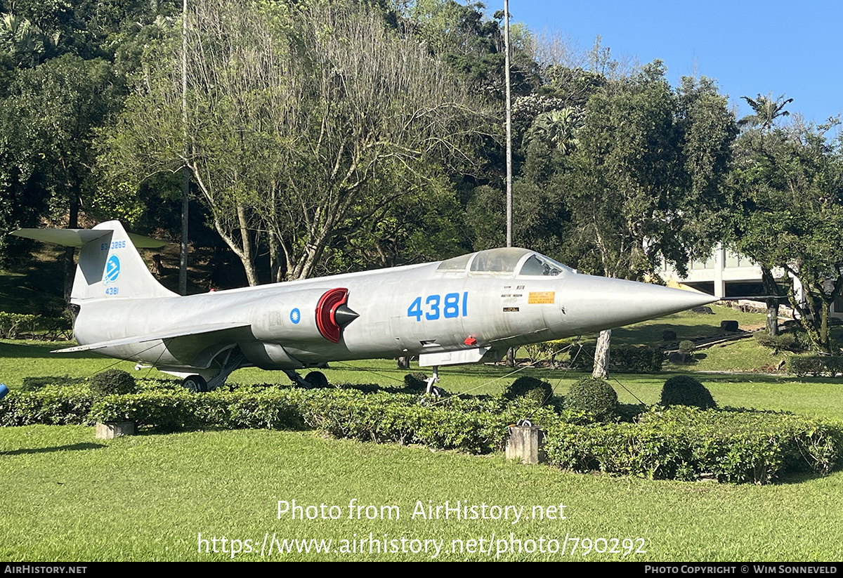 Aircraft Photo of 4381 / 63-13265 | Lockheed F-104G Starfighter | Taiwan - Air Force | AirHistory.net #790292