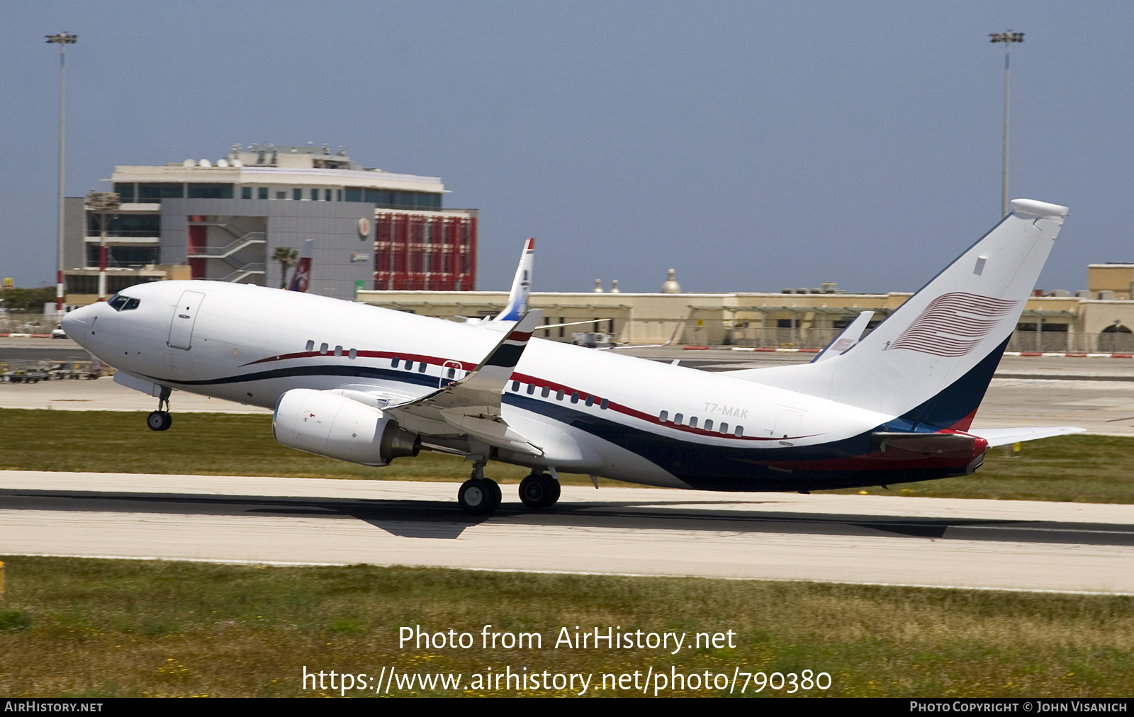 Aircraft Photo of T7-MAK | Boeing 737-7HZ BBJ | AirHistory.net #790380