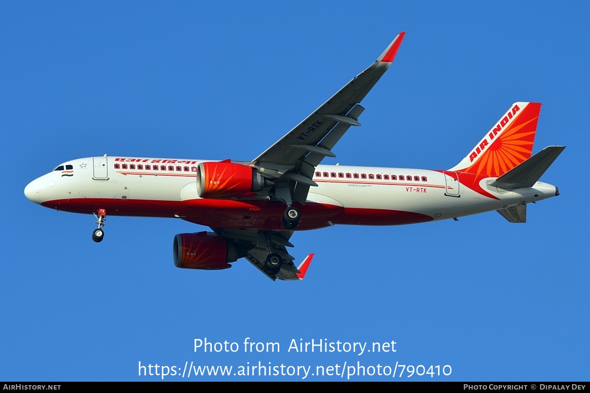 Aircraft Photo of VT-RTK | Airbus A320-251N | Air India | AirHistory.net #790410