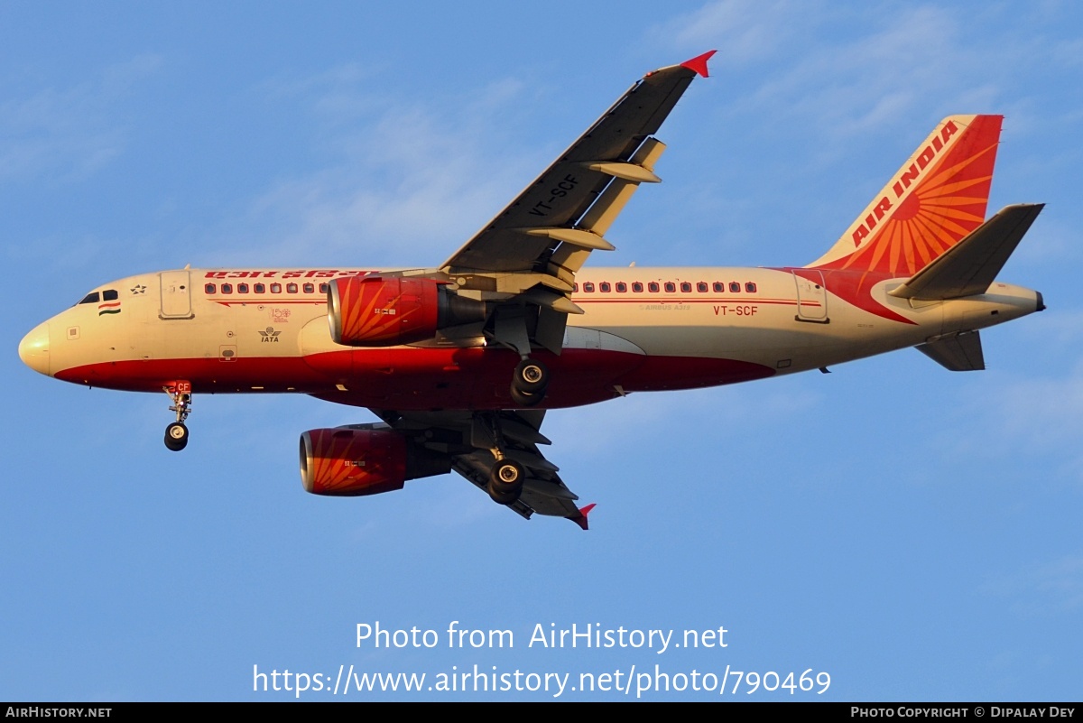 Aircraft Photo of VT-SCF | Airbus A319-112 | Air India | AirHistory.net #790469