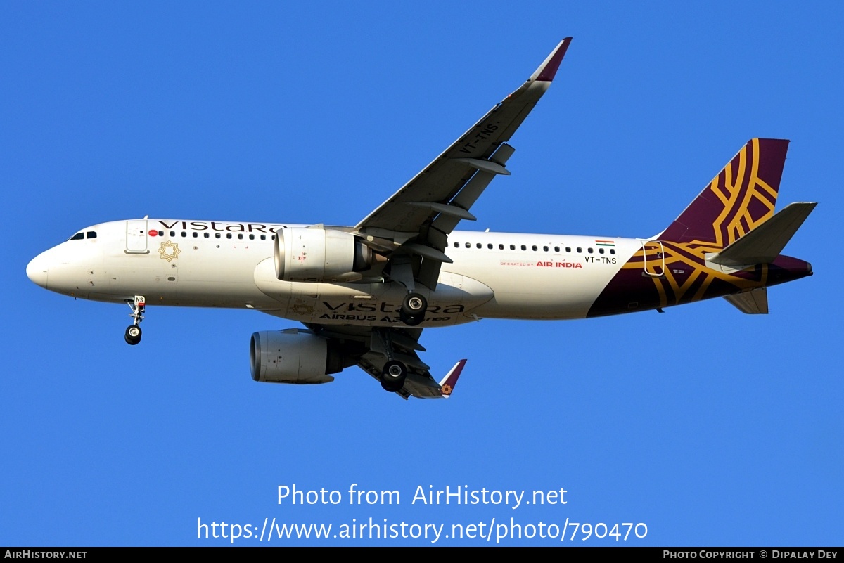 Aircraft Photo of VT-TNS | Airbus A320-251N | Vistara | AirHistory.net #790470