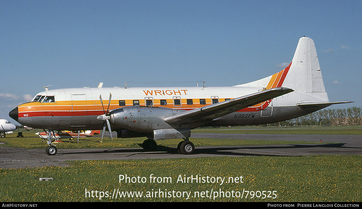 Aircraft Photo of N862FW | Convair 640 | Wright Air Lines | AirHistory.net #790525