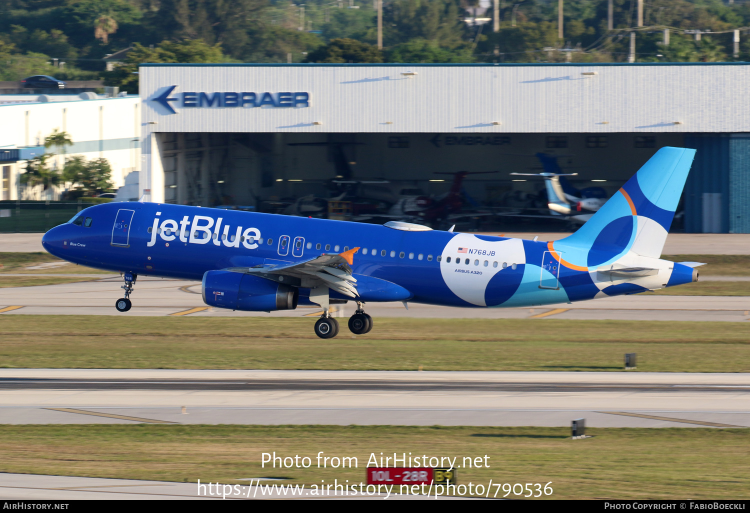 Aircraft Photo of N768JB | Airbus A320-232 | JetBlue Airways | AirHistory.net #790536