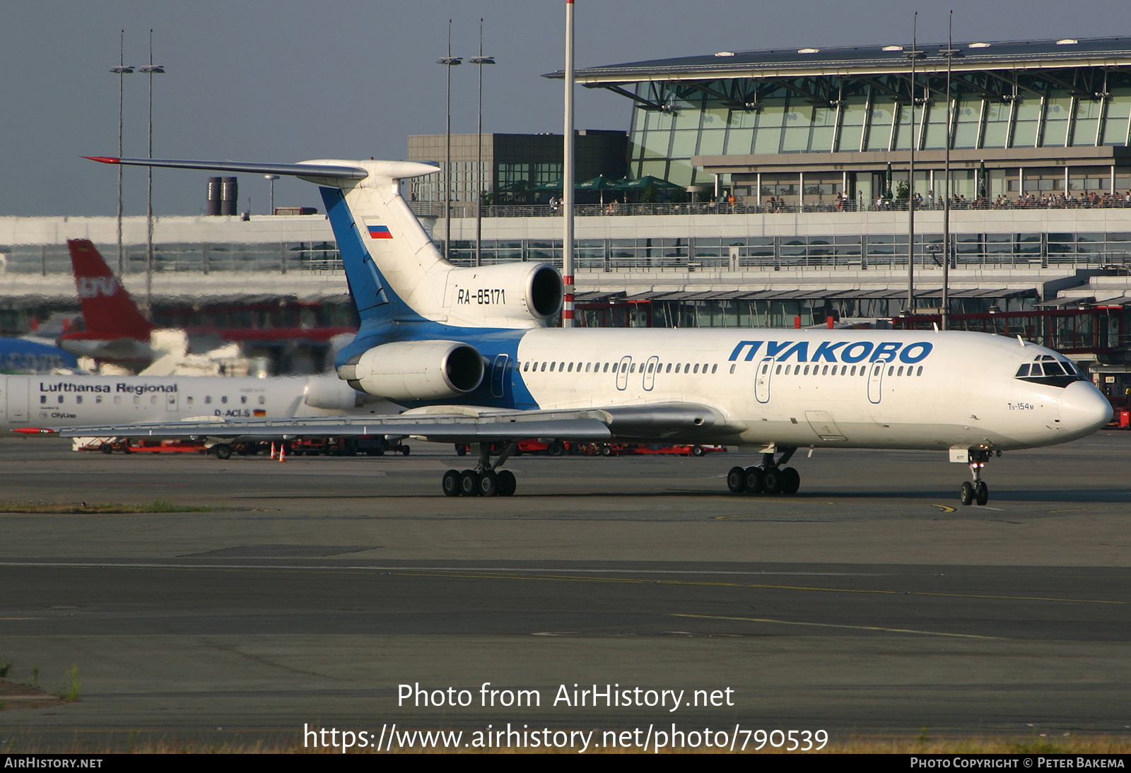 Aircraft Photo of RA-85171 | Tupolev Tu-154M | Pulkovo Airlines | AirHistory.net #790539