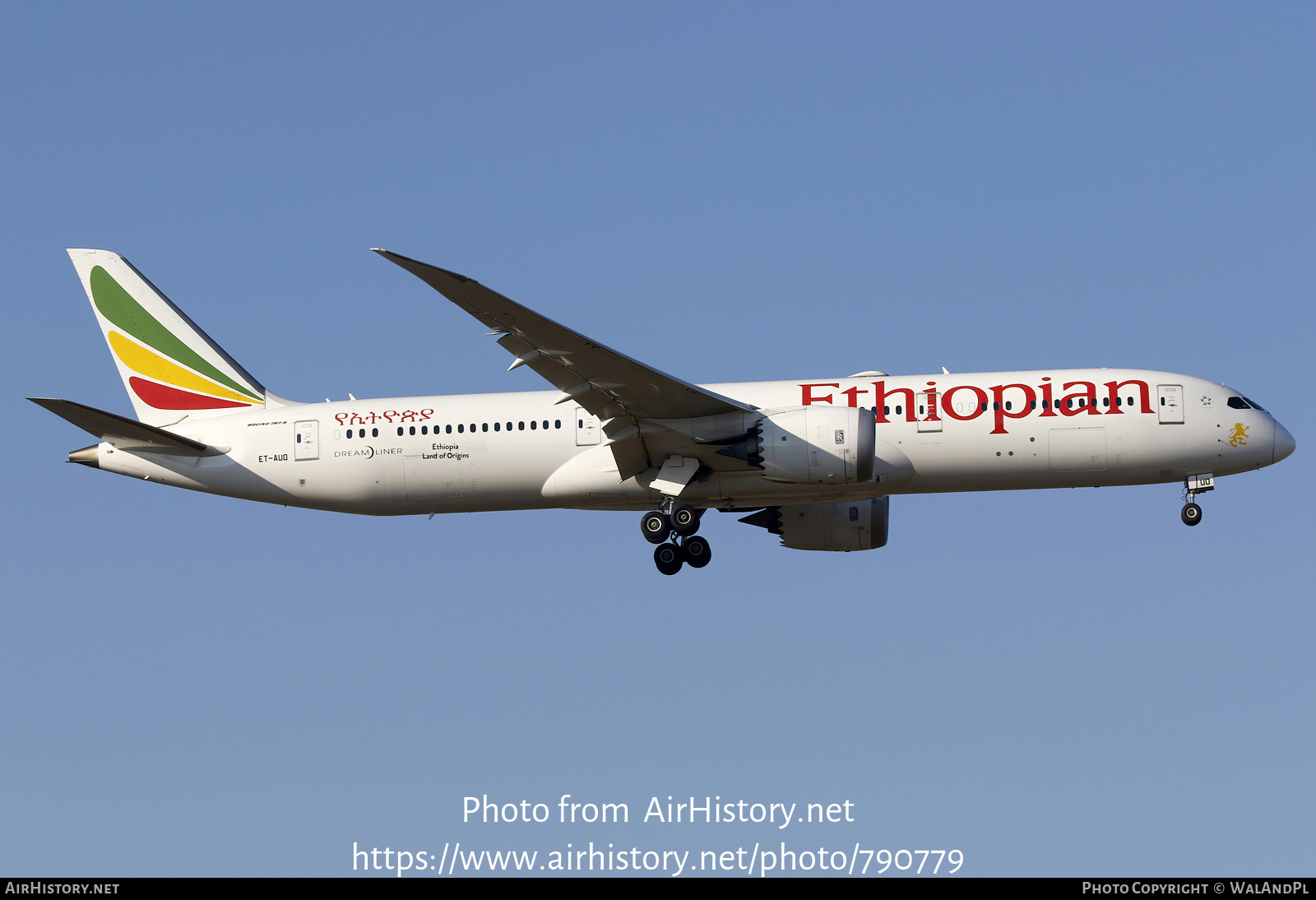 Aircraft Photo of ET-AUO | Boeing 787-9 Dreamliner | Ethiopian Airlines | AirHistory.net #790779