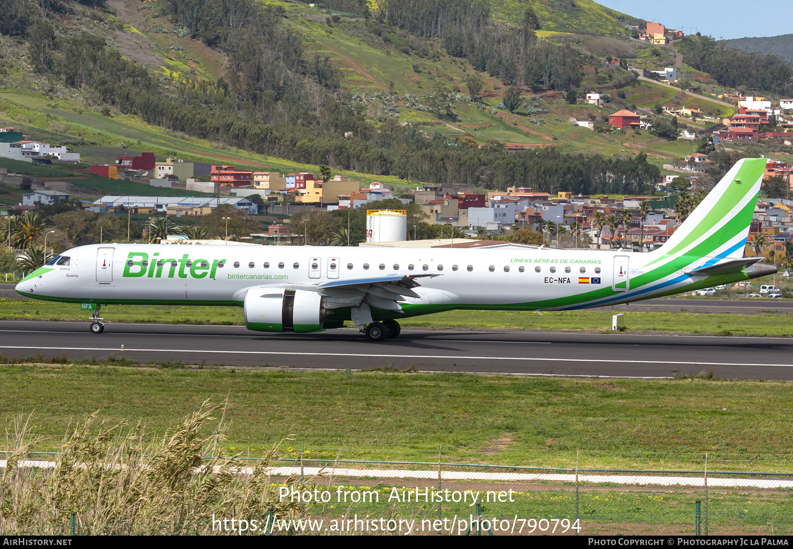 Aircraft Photo of EC-NFA | Embraer 195-E2 (ERJ-190-400) | Binter Canarias | AirHistory.net #790794