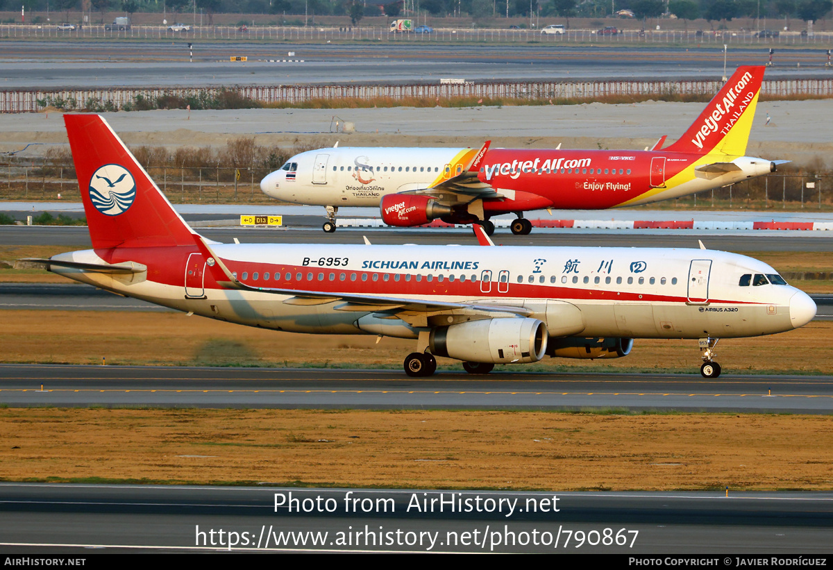 Aircraft Photo of B-6953 | Airbus A320-232 | Sichuan Airlines | AirHistory.net #790867