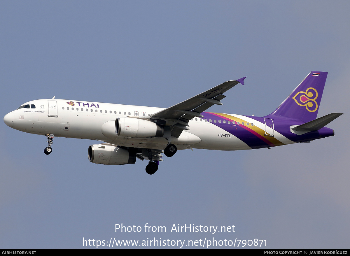 Aircraft Photo of HS-TXE | Airbus A320-232 | Thai Airways International | AirHistory.net #790871