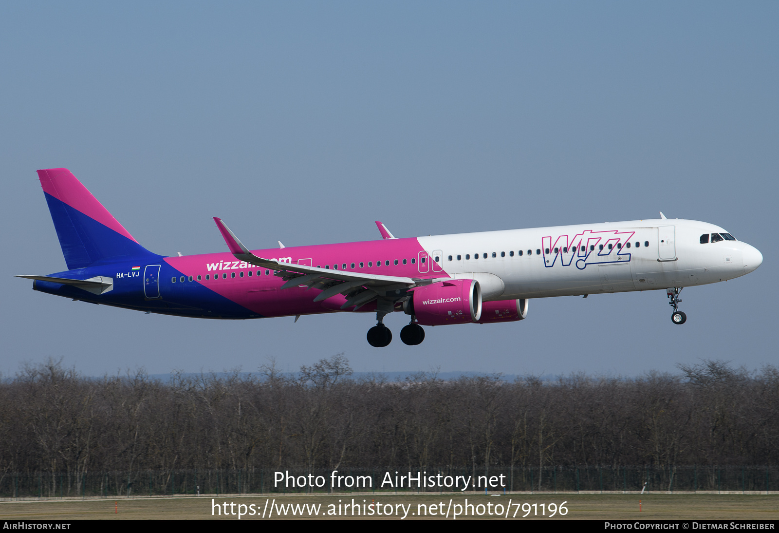 Aircraft Photo of HA-LVJ | Airbus A321-271NX | Wizz Air | AirHistory.net #791196