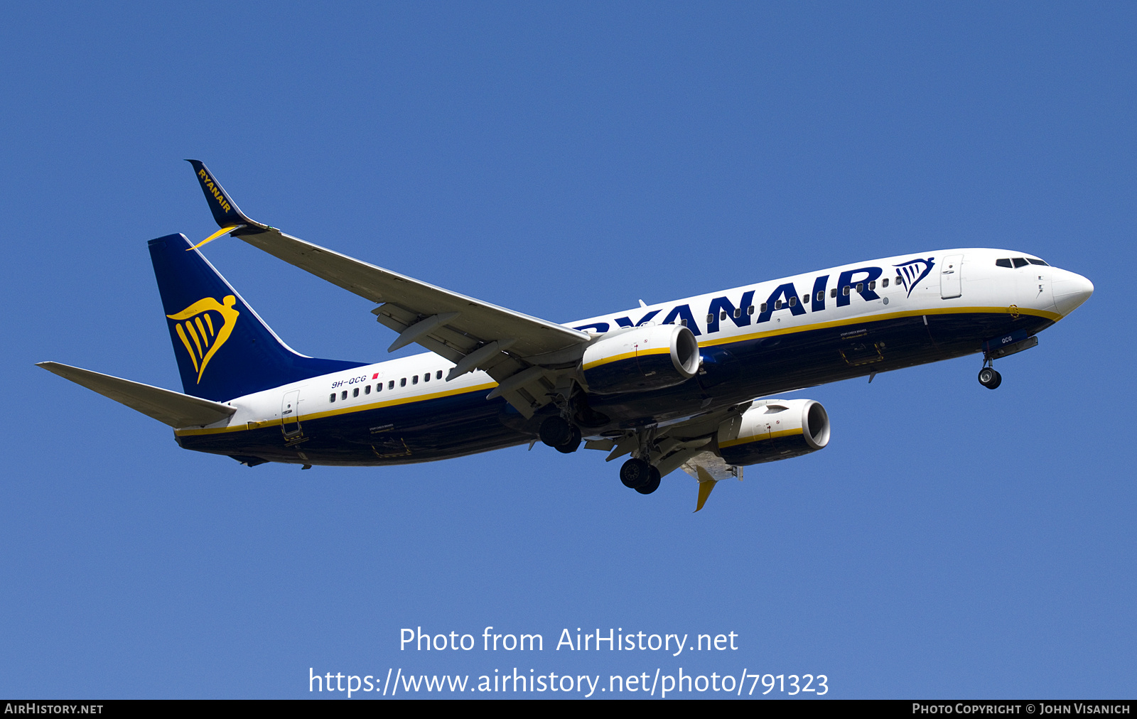 Aircraft Photo of 9H-QCG | Boeing 737-8AS | Ryanair | AirHistory.net #791323