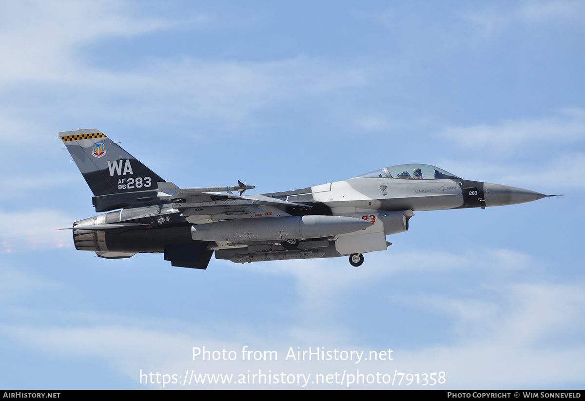 Aircraft Photo of 86-0283 | Lockheed Martin F-16C Fighting Falcon | USA - Air Force | AirHistory.net #791358