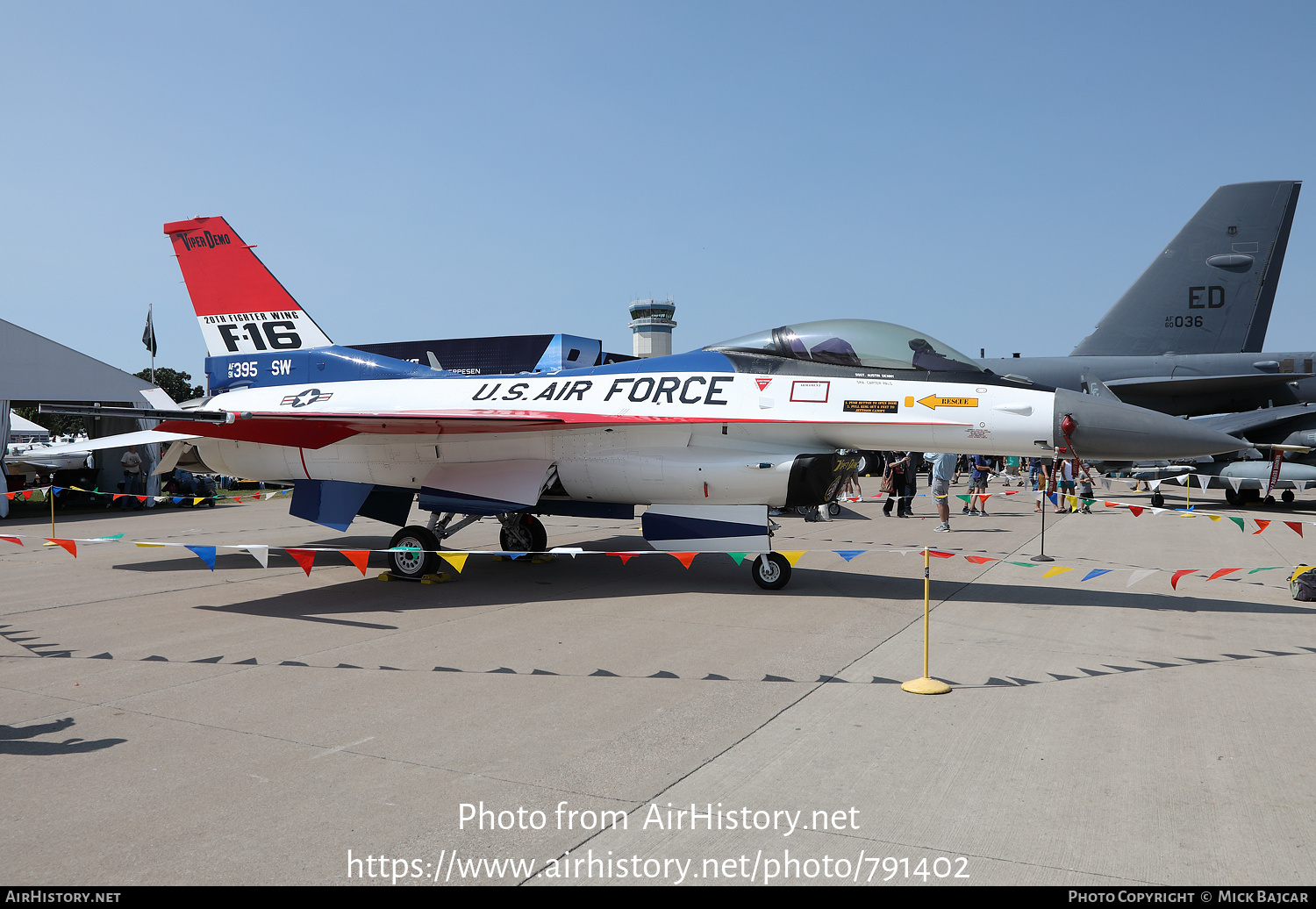 Aircraft Photo of 91-0395 / AF91-395 | General Dynamics F-16C Fighting Falcon | USA - Air Force | AirHistory.net #791402