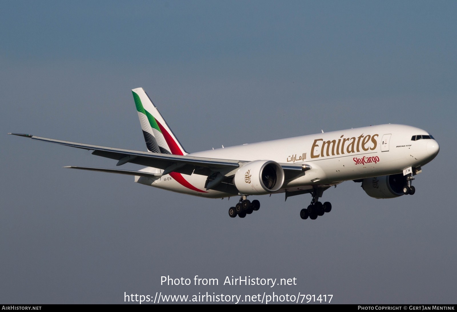 Aircraft Photo of A6-EFW | Boeing 777-F | Emirates SkyCargo | AirHistory.net #791417