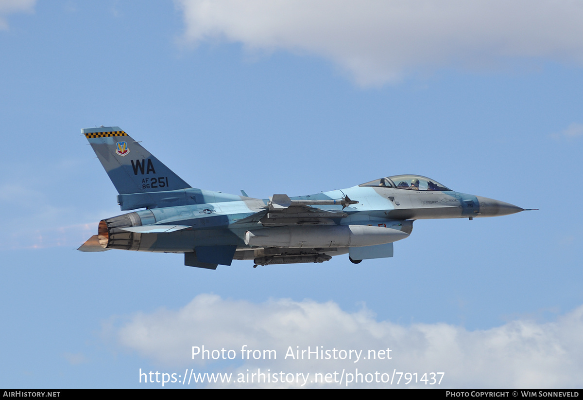 Aircraft Photo of 86-0251 / AF86-251 | General Dynamics F-16C Fighting Falcon | USA - Air Force | AirHistory.net #791437