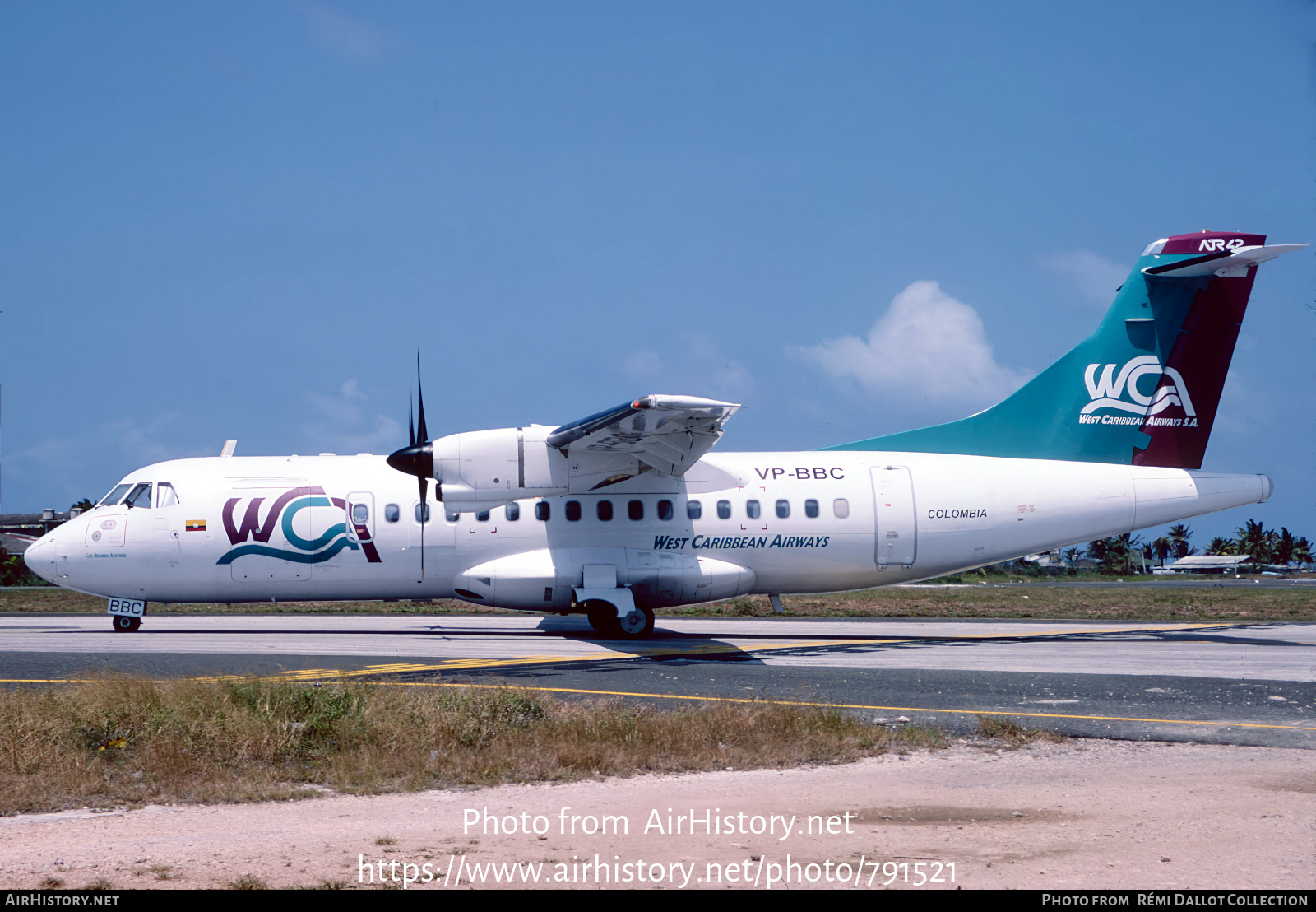 Aircraft Photo of VP-BBC | ATR ATR-42-300 | West Caribbean Airways | AirHistory.net #791521