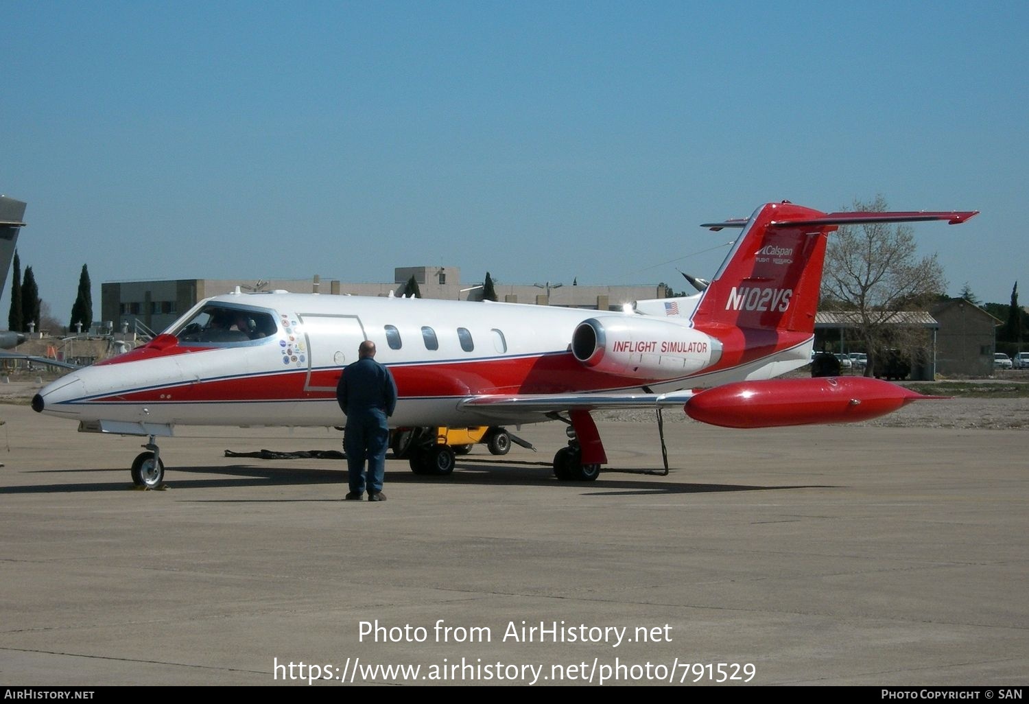 Aircraft Photo of N102VS | Gates Learjet 25B | Calspan Aerospace | AirHistory.net #791529