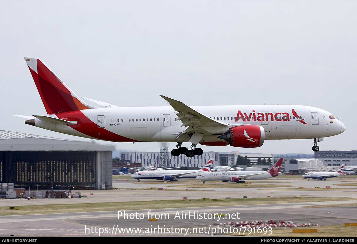 Aircraft Photo of N792AV | Boeing 787-8 Dreamliner | Avianca | AirHistory.net #791693