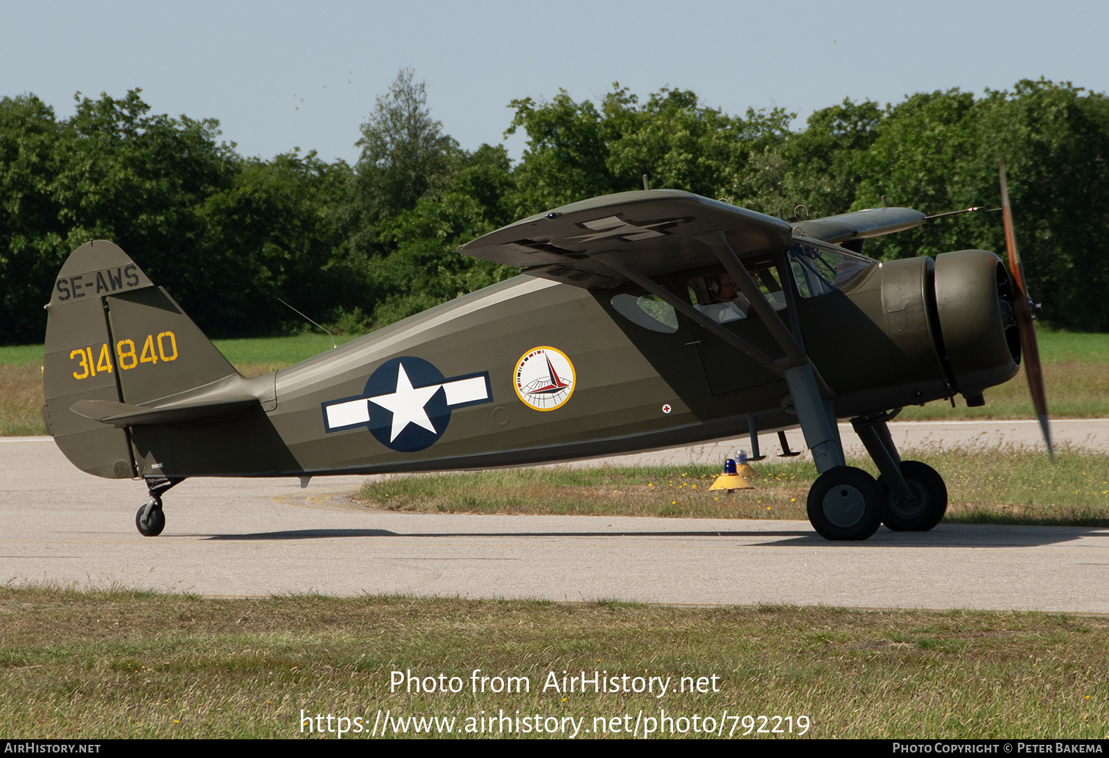 Aircraft Photo of SE-AWS / 43-14840 | Fairchild F24W-41A Forwarder | USA - Air Force | AirHistory.net #792219