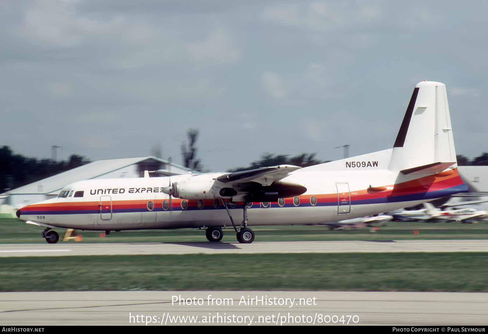 Aircraft Photo of N509AW | Fokker F27-500 Friendship | United Express | AirHistory.net #800470