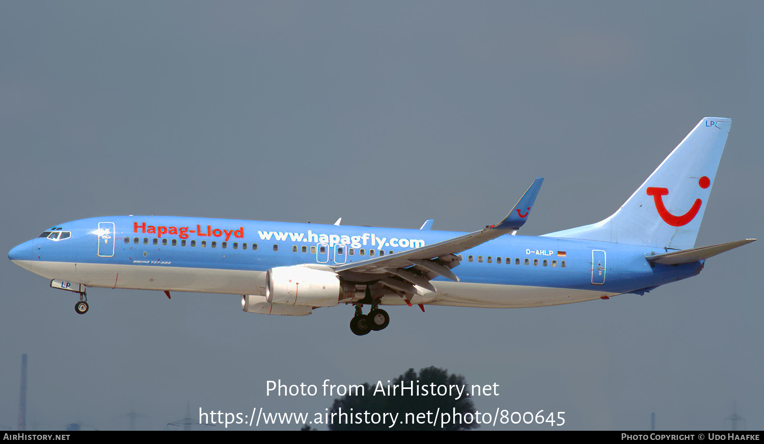 Aircraft Photo of D-AHLP | Boeing 737-8K5 | Hapag-Lloyd | AirHistory.net #800645