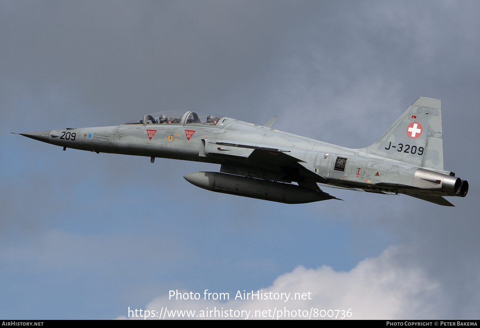 Aircraft Photo of J-3209 | Northrop F-5F Tiger II | Switzerland - Air Force | AirHistory.net #800736