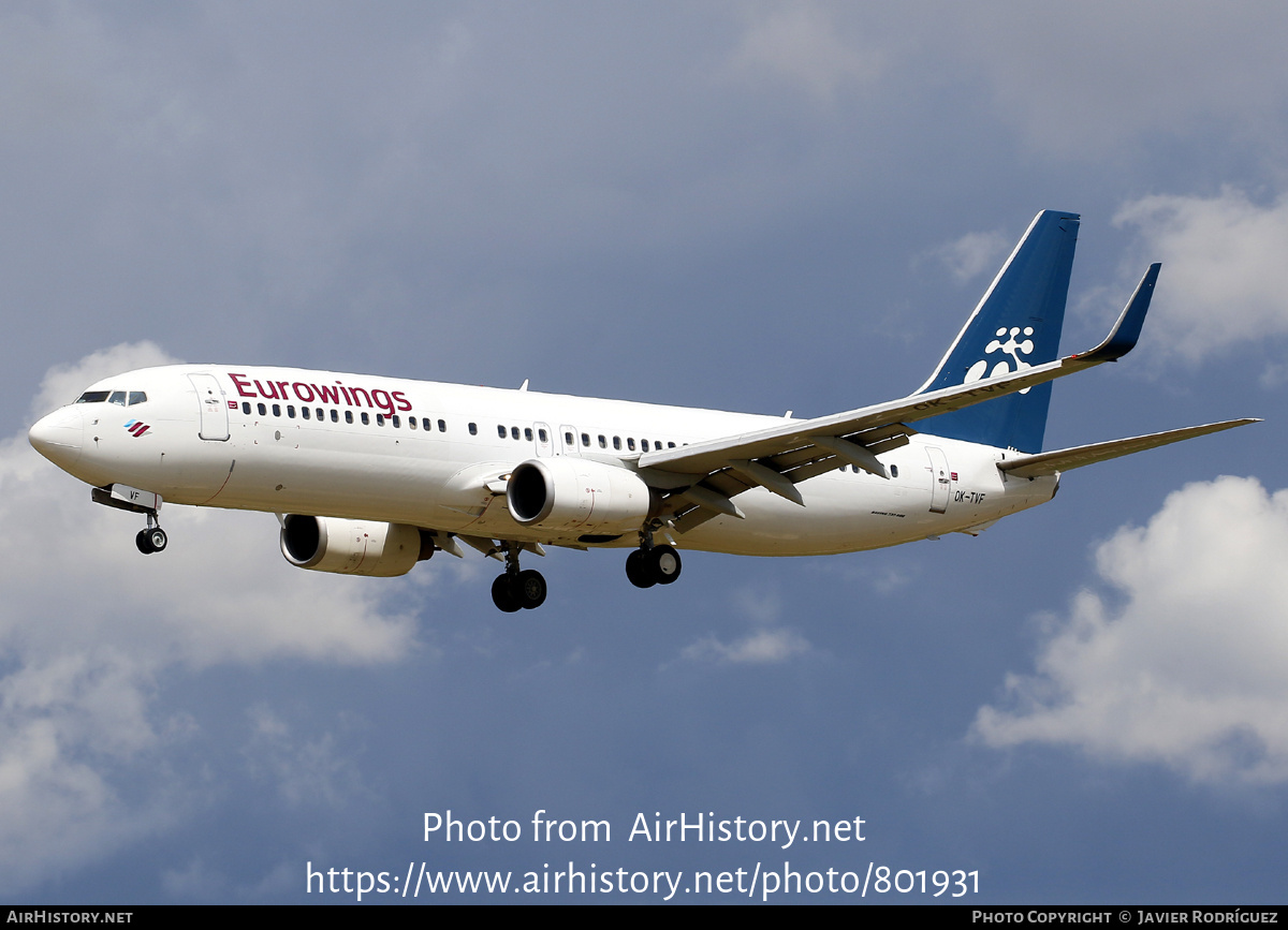 Aircraft Photo of OK-TVF | Boeing 737-8FH | Eurowings | AirHistory.net #801931