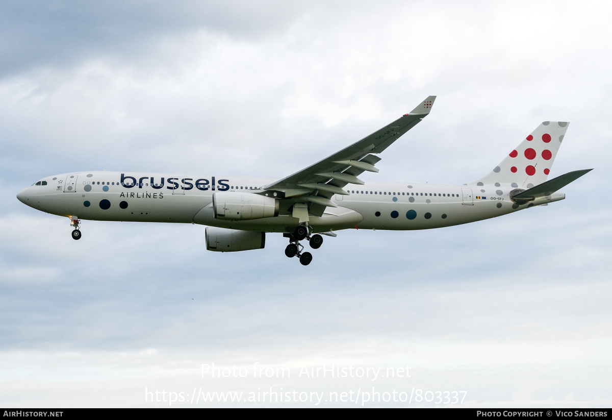 Aircraft Photo of OO-SFJ | Airbus A330-343 | Brussels Airlines | AirHistory.net #803337
